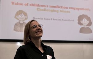 Markéta Supa at a conference in Bristol, UK.
